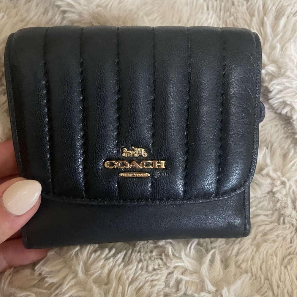 Coach Black Quilted Wallet